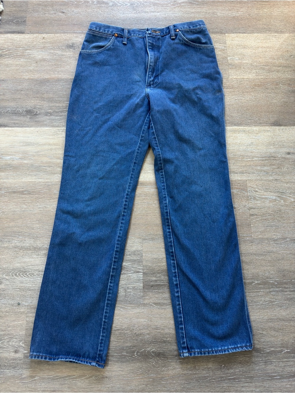 Wrangler Men's Straight Blue Denim Jeans